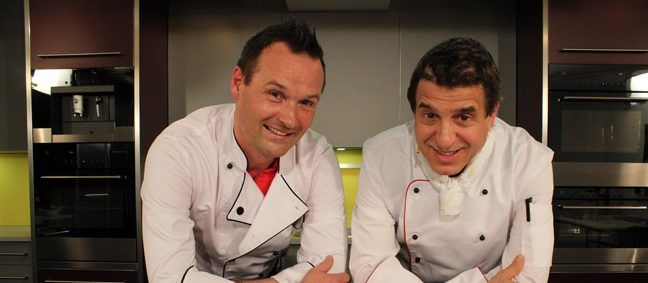 Romeo Widmer bei einem Kochauftritt im Fernsehen